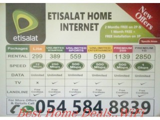 Best Home Deals Etisalat Wifi. Ajman