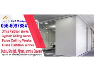 Gypsum Partition False ceiling works company Ajman